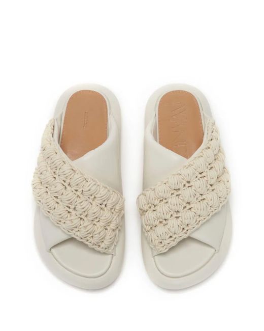 J.W. Anderson White Popcorn Platform Slides