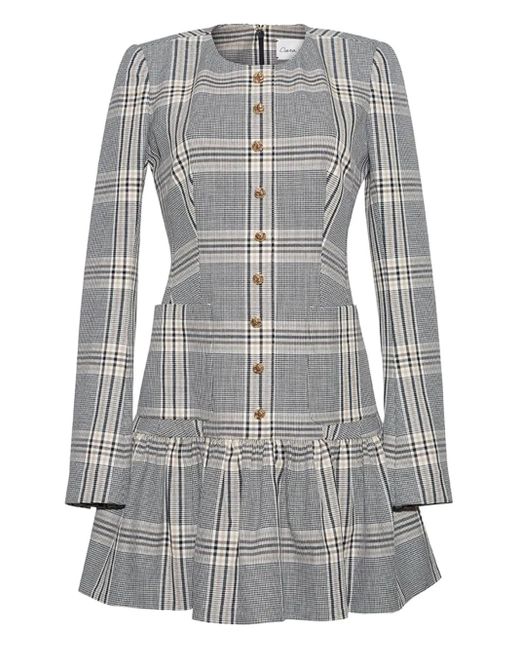 Robe Courte Adams À Carreaux Cara Cara en coloris Gray