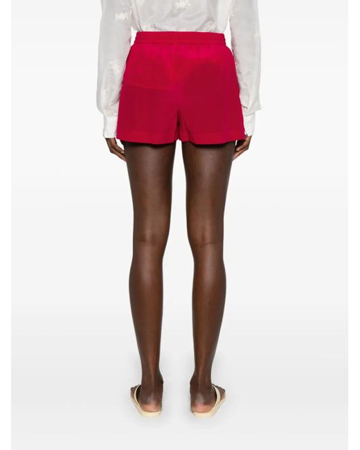 P.A.R.O.S.H. Red Silk Shorts