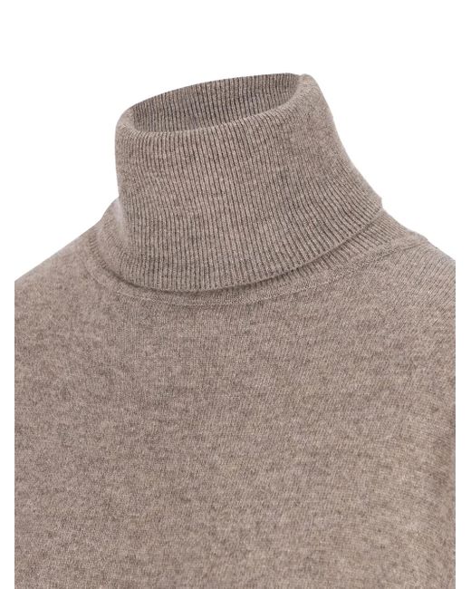 Saint Laurent Gray Turtleneck Cashmere Sweater
