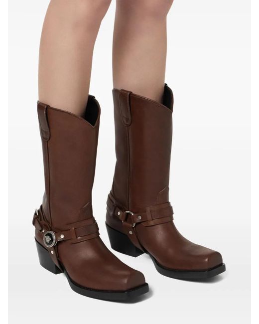 Stivali Cowboy di Versace in Brown
