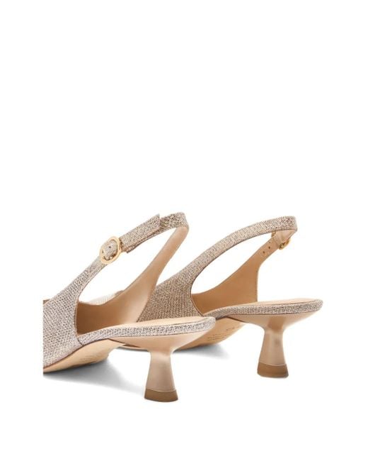 Stuart Weitzman Natural 50Mm Stuart Sculpt Slingback Pumps