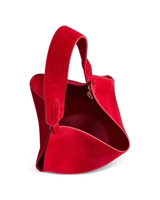 Khaite Red Mini Lotus Tote