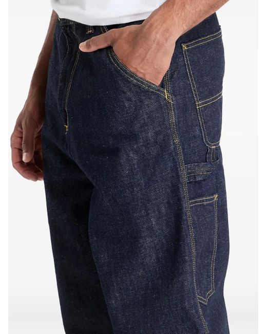 Carhartt Blue Logo-Patch Jeans for men