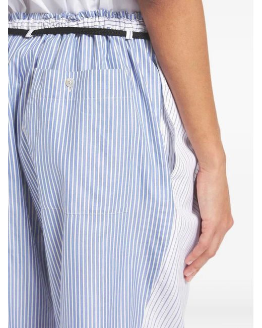 Barena White Serata Pinstriped Trousers