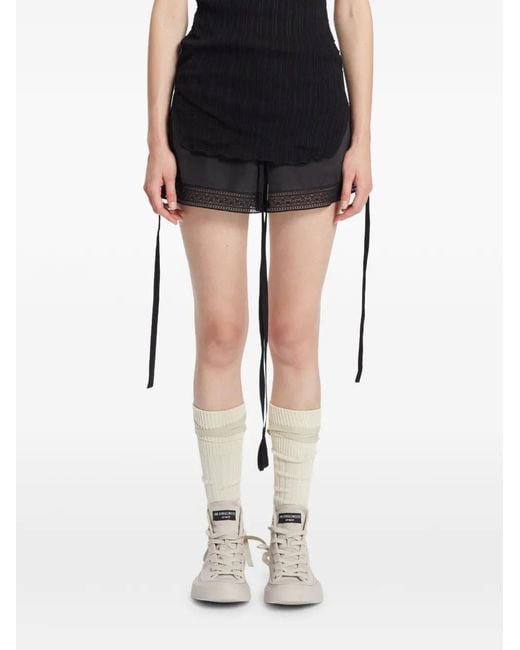 Ann Demeulemeester White Sarin Suede Leather Sneakers