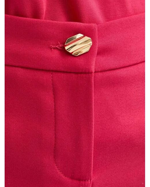 Morgan Pink Button Turn-Up Shorts