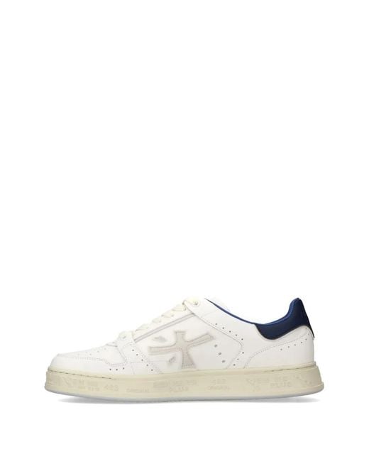 Premiata White Quinn 8210 Perforated Sneakers for men