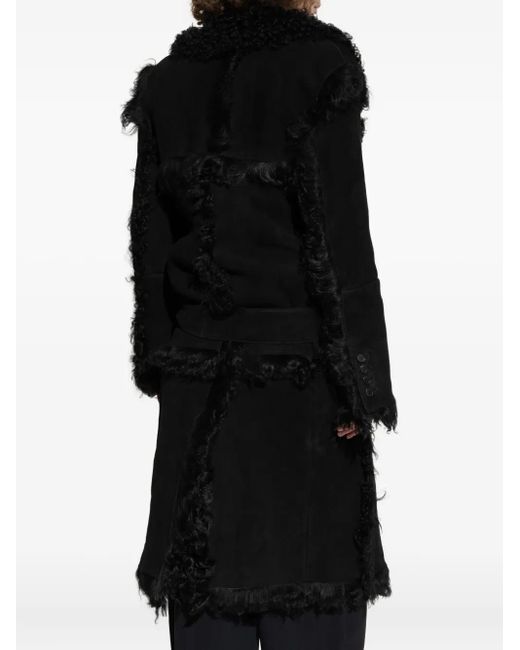 The Attico Black Shearling Coat