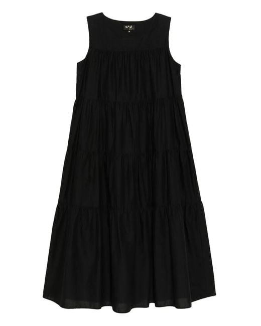 To b. by agnès b. Black Tiered Cotton Dress