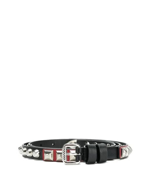 Prada Black Studded Buckle Belt