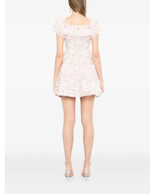 Needle & Thread Pink Floral-Embrodairy Dress