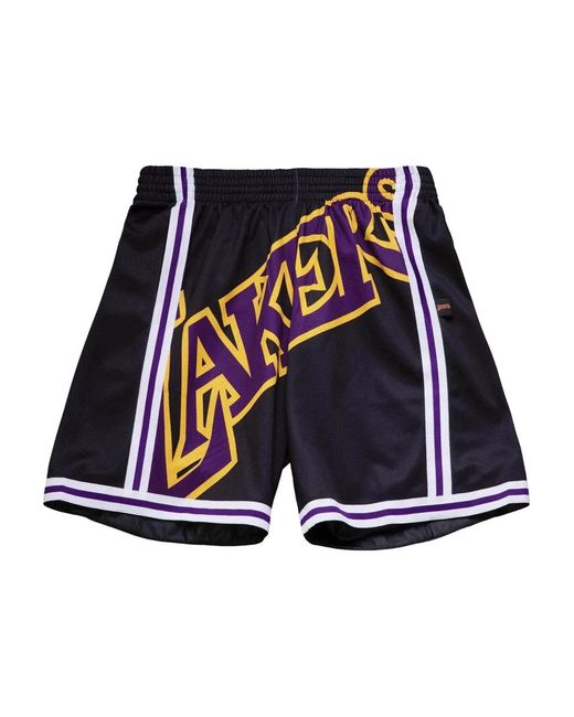 Mitchell & Ness Blue Nba Lakers Graphic Shorts for men