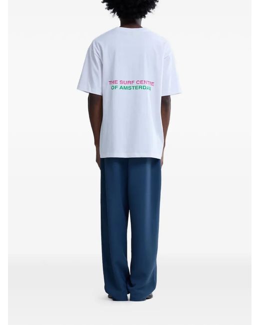New Amsterdam White Graphic-Print T-Shirt