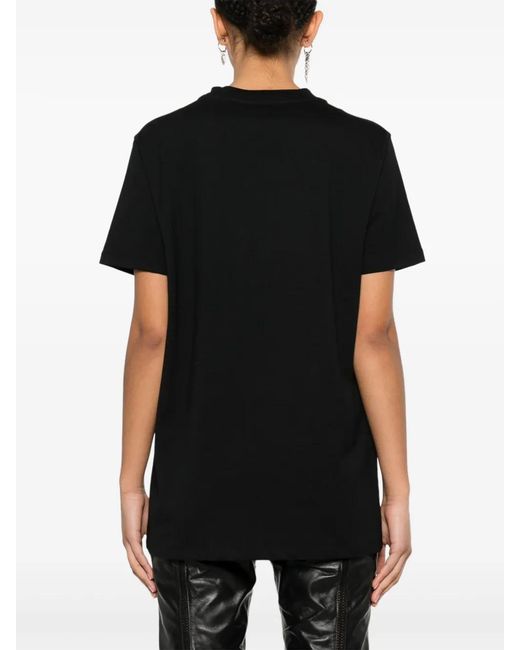 Blumarine Black Raised-Logo T-Shirt