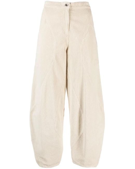 Henrik Vibskov Natural Digi Cropped Corduroy Trousers