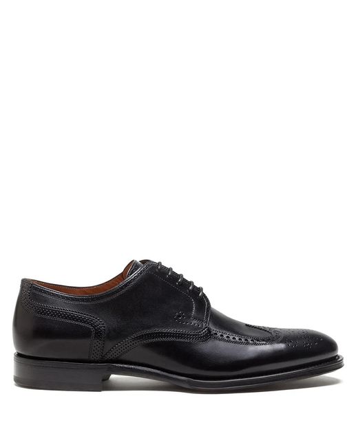 Dolce & Gabbana Black Brogue-Detail Derby Shoes for men