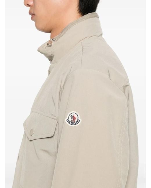 Moncler Natural Logo-Patch Bomber Jacket for men