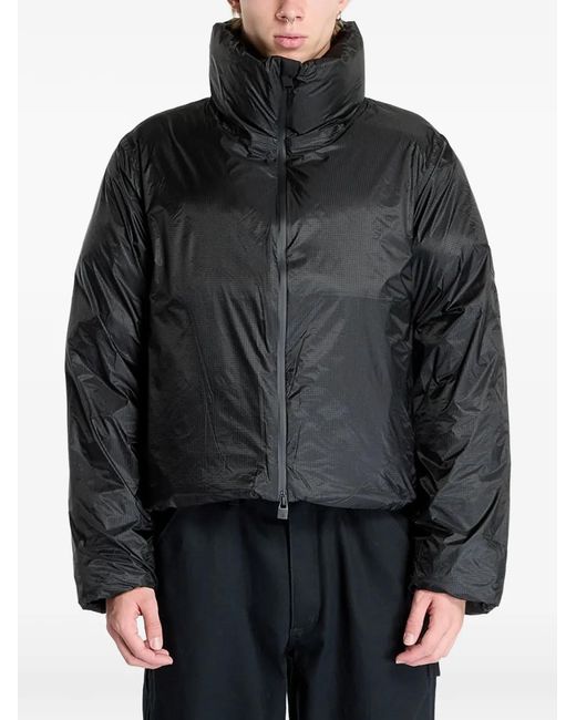 Rains Black High-Neck Puffer Jacket