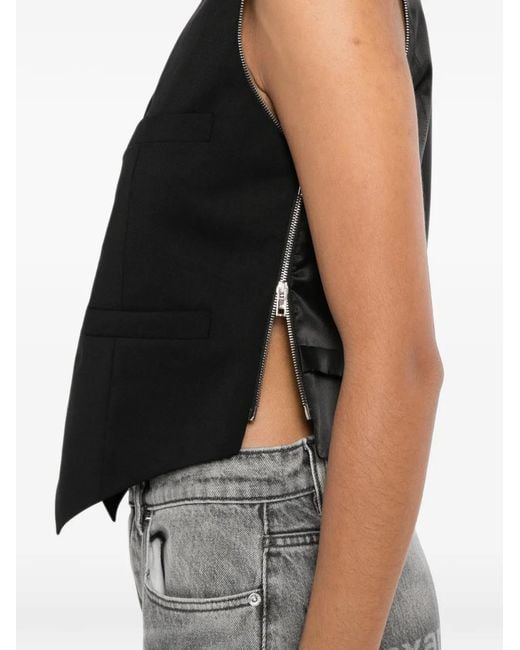 Alexander Wang Black Single-Breasted Waistcoat