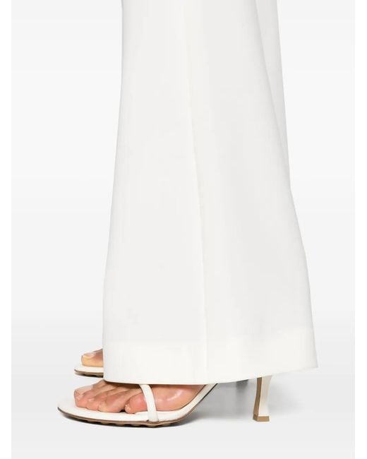 Courreges White Logo-Embroidered Bootcut Trousers