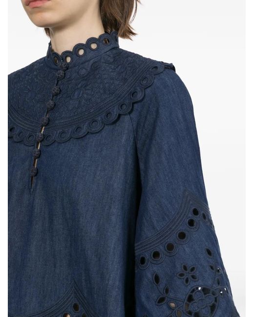 Zimmermann Blue Mahon Denim Top