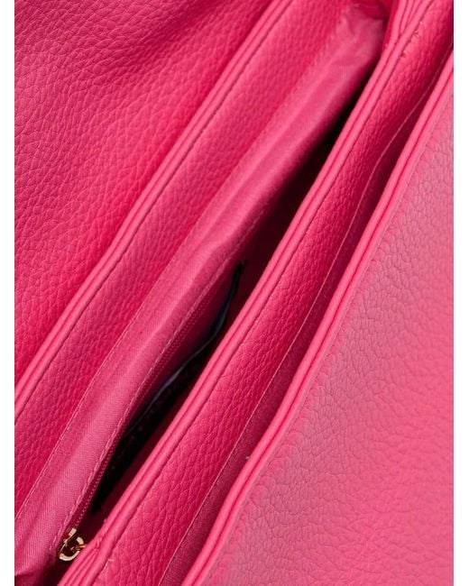 Lola Casademunt Pink Knotted-Handle Logo-Plaque Tote Bag