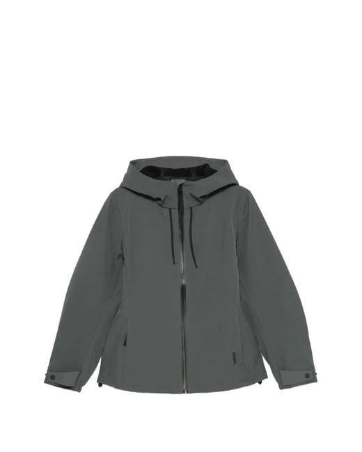 Rains Gray Suva Softshell Hooded Jacket