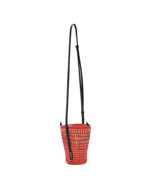 Loewe Braid Geweven Clutch in het Red