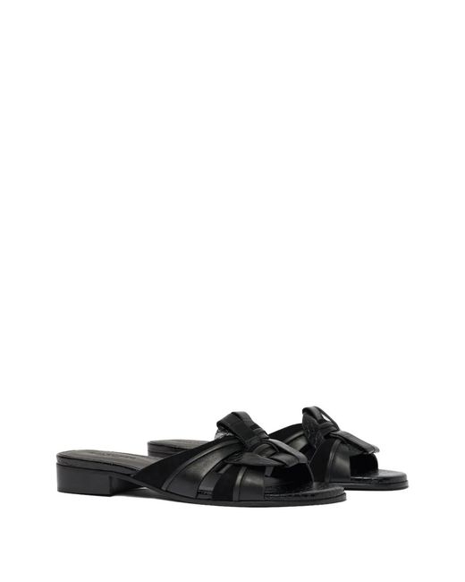 Scarosso Black Anna Slides