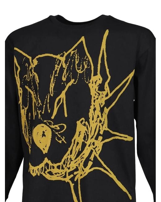 Chio Black Spike Graphic-Print T-Shirt for men