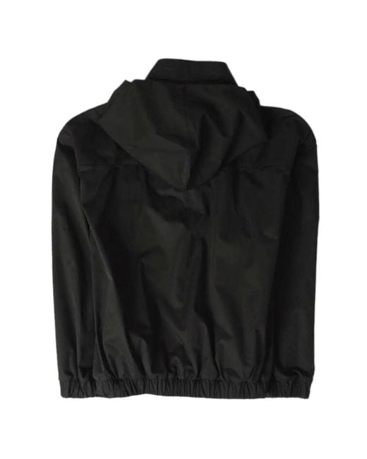 Rier Black Half-Zip Hooded Jacket for men