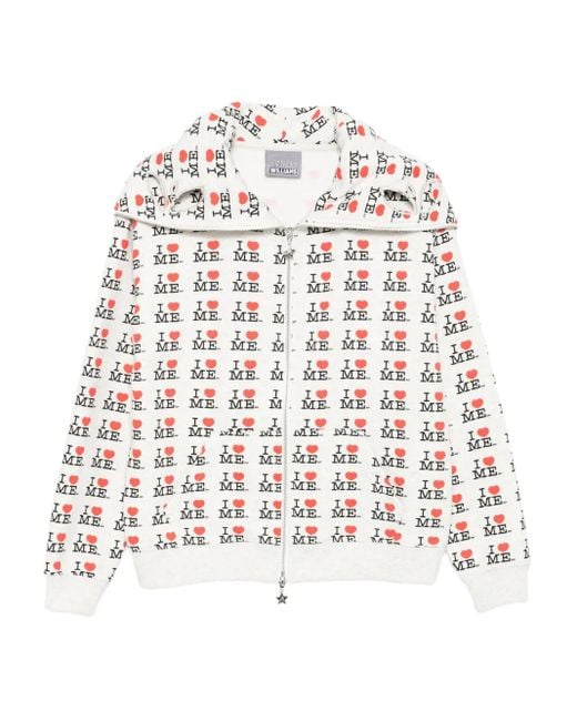 Ashley Williams I Heart Me Hoodie in White | Lyst UK