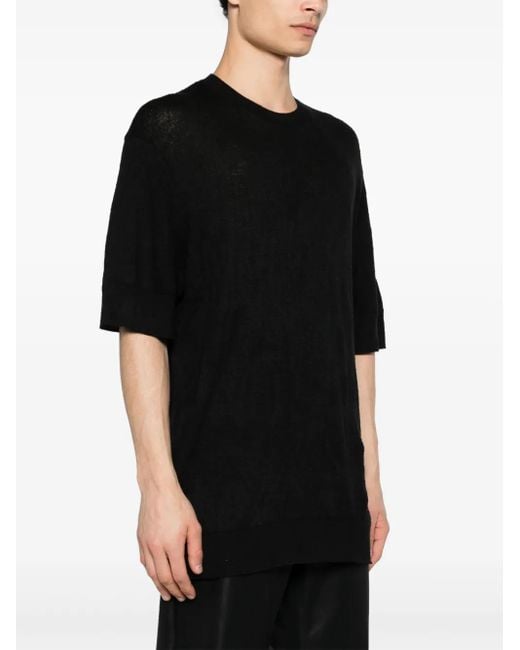 Helmut Lang Black Crushed-Effect Sweater for men