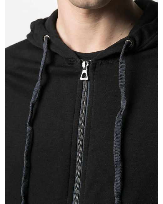 James Perse Black Vintage-Fleece Hoodie for men