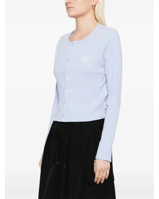 Chocoolate Blue Logo-Embroidered Top