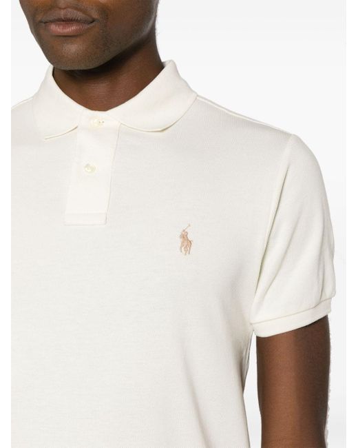 Polo Ralph Lauren Katoenen Poloshirt Met Borduurwerk in het White voor heren