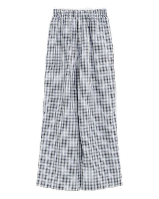 Baserange Gray Claude Check Trousers
