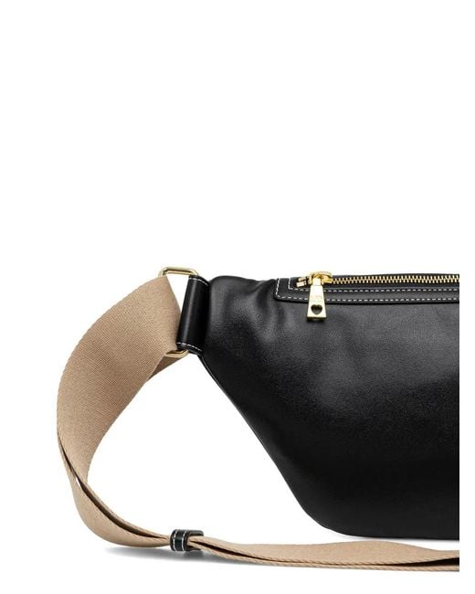 Love Moschino Black Logo-Detail Zip Belt Bag