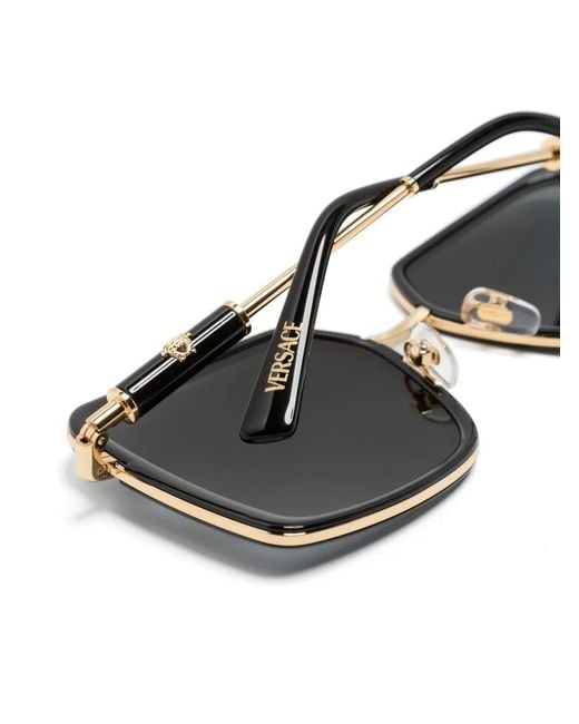 Versace Gray Square-Frame Glasses