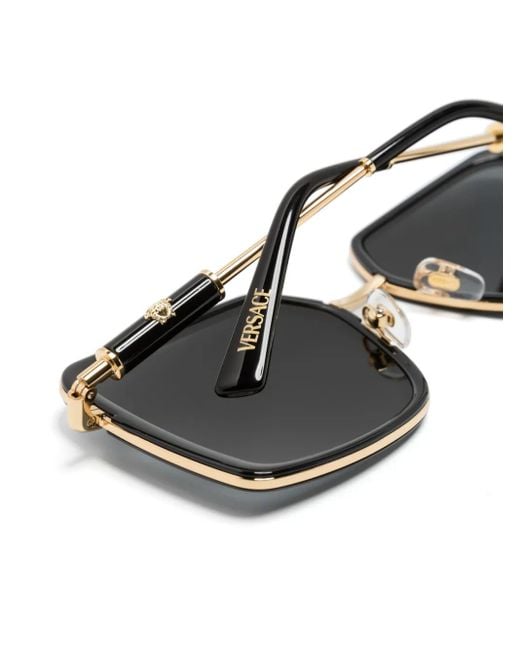 Versace Gray Square-Frame Glasses