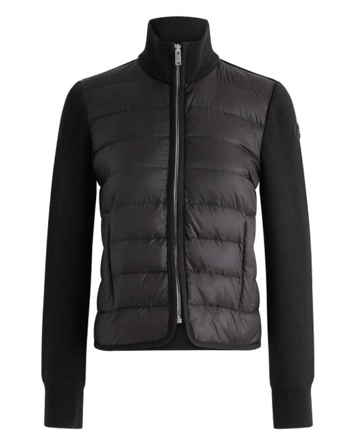 Fusalp Black Somarra Quilted Knitted Bomber Jacket