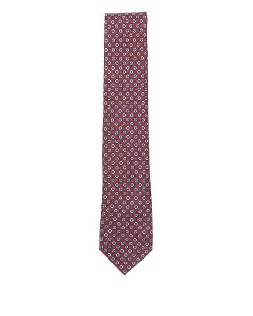 Brioni Stropdas Met Bloemenprint in het Purple voor heren