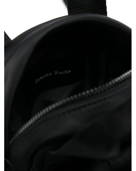 Simone Rocha Black Embellished Bow Crossbody Bag for men