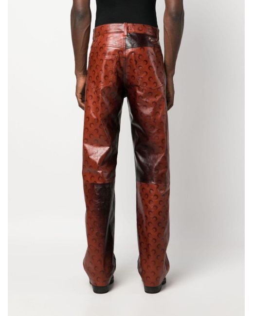 Pantaloni Airbrushed Crafted di MARINE SERRE in Red da Uomo