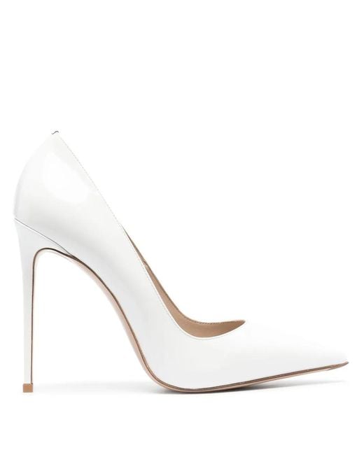 Le Silla White Eva Pointed-Toe Pumps
