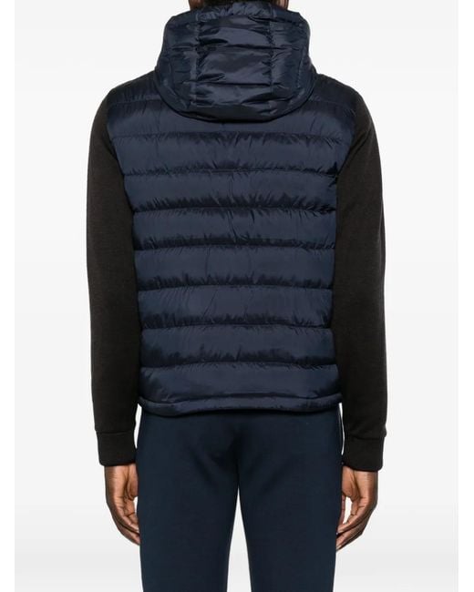 Paul & Shark Blue Hooded Padded Jacket for men