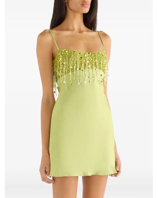 Asta Resort Women's Green Yasmin Hand Beaded Mini Dress