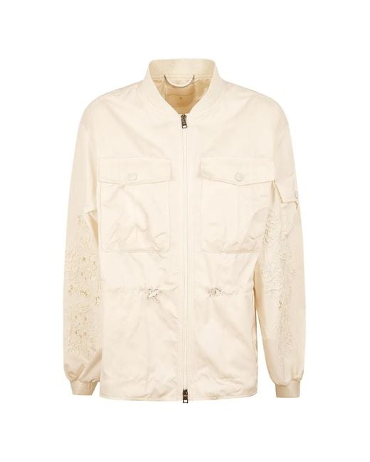 Ermanno Scervino White Lace-Detail Drawstring Jacket