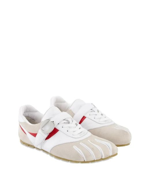 Coperni White 5T Toe-Split Hardware Sneakers